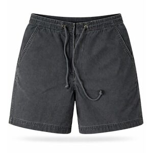 Vintage Jones Wear Womens Black Cotton Drawstring Casual Shorts S-6 Fly Utility